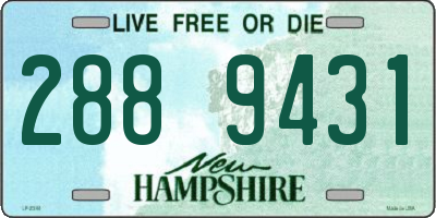 NH license plate 2889431