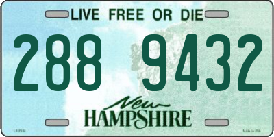 NH license plate 2889432