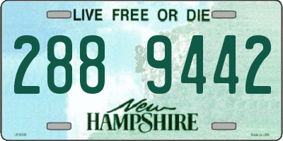 NH license plate 2889442
