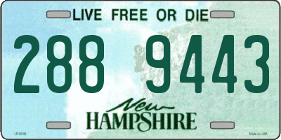 NH license plate 2889443