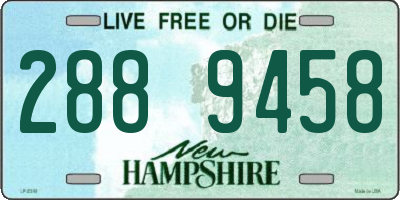 NH license plate 2889458