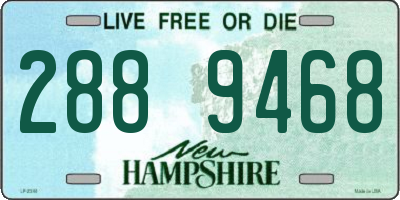 NH license plate 2889468