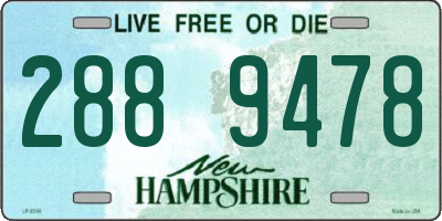NH license plate 2889478