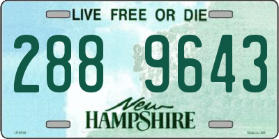 NH license plate 2889643