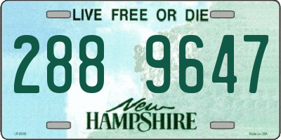 NH license plate 2889647