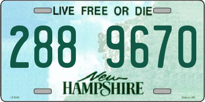 NH license plate 2889670