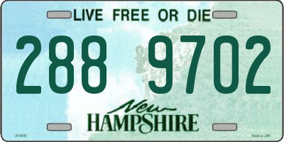 NH license plate 2889702