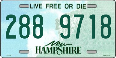 NH license plate 2889718