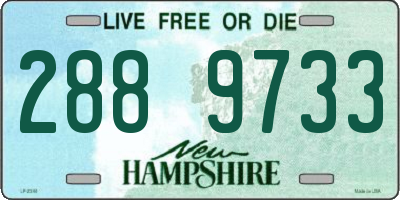 NH license plate 2889733