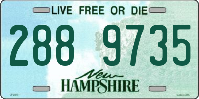 NH license plate 2889735