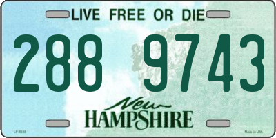 NH license plate 2889743