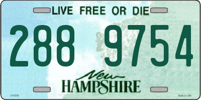 NH license plate 2889754