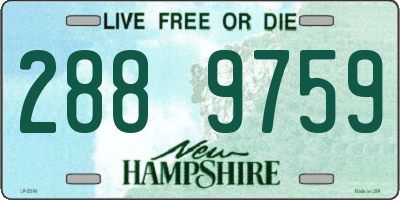 NH license plate 2889759