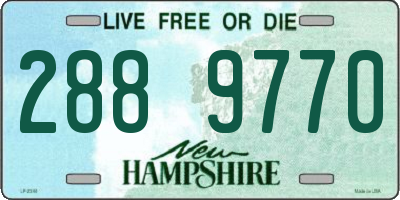 NH license plate 2889770
