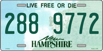 NH license plate 2889772