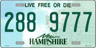 NH license plate 2889777