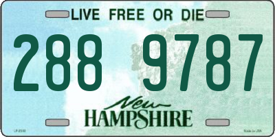 NH license plate 2889787