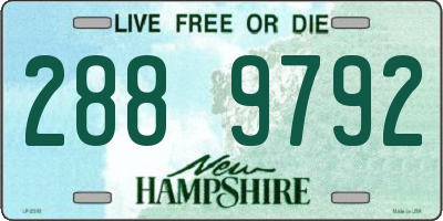 NH license plate 2889792