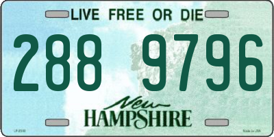 NH license plate 2889796