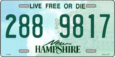 NH license plate 2889817