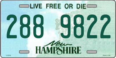 NH license plate 2889822