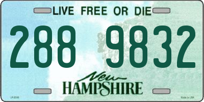 NH license plate 2889832