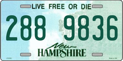 NH license plate 2889836