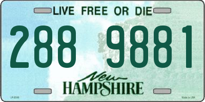 NH license plate 2889881