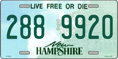 NH license plate 2889920