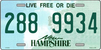 NH license plate 2889934