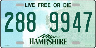 NH license plate 2889947