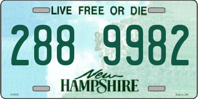 NH license plate 2889982