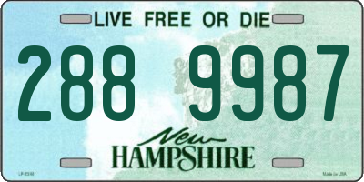 NH license plate 2889987