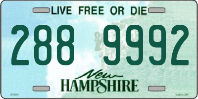 NH license plate 2889992