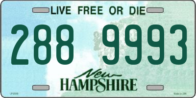 NH license plate 2889993