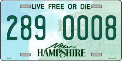 NH license plate 2890008