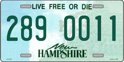NH license plate 2890011