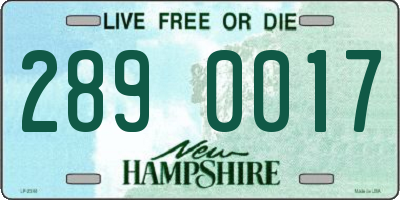 NH license plate 2890017