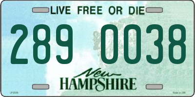 NH license plate 2890038