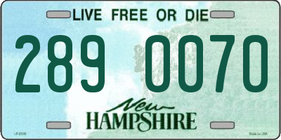 NH license plate 2890070