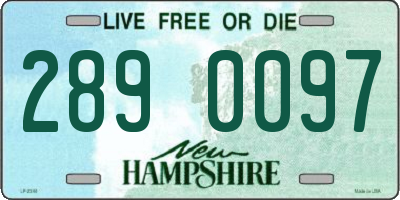 NH license plate 2890097