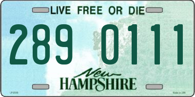 NH license plate 2890111