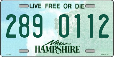 NH license plate 2890112