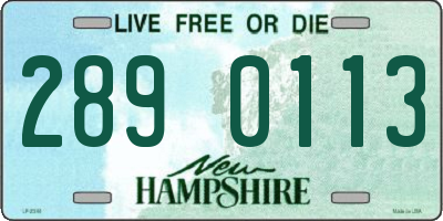 NH license plate 2890113