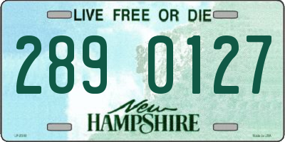 NH license plate 2890127