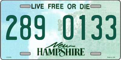 NH license plate 2890133