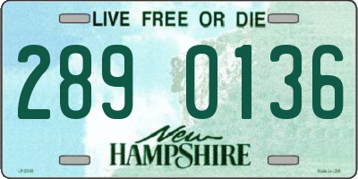 NH license plate 2890136
