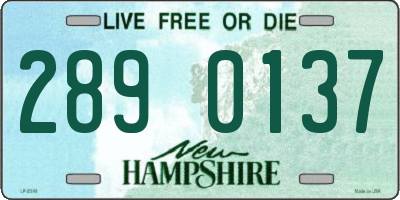 NH license plate 2890137
