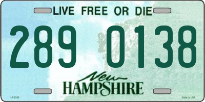 NH license plate 2890138