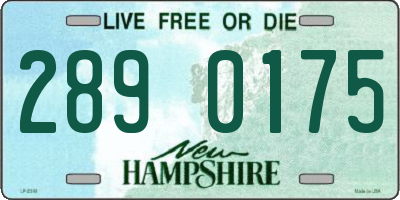 NH license plate 2890175